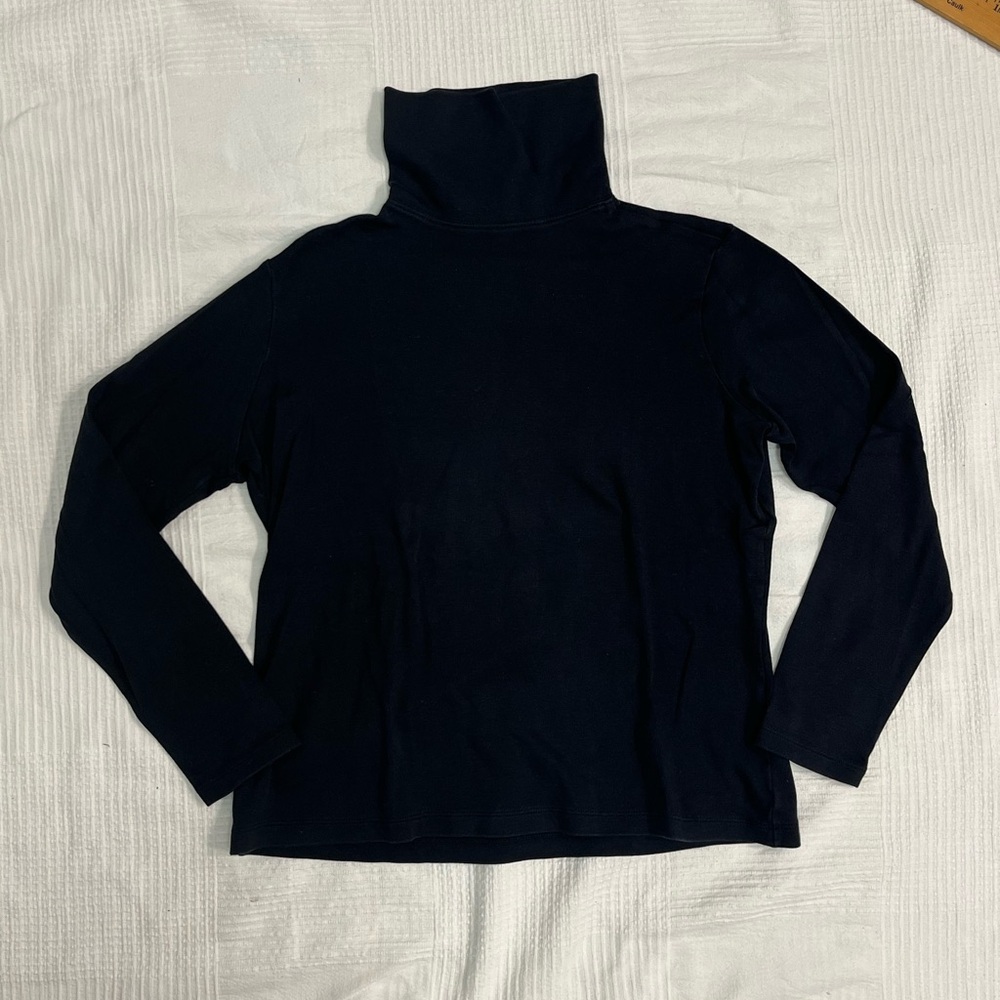 Black Cotton Turtleneck by L.L. Bean